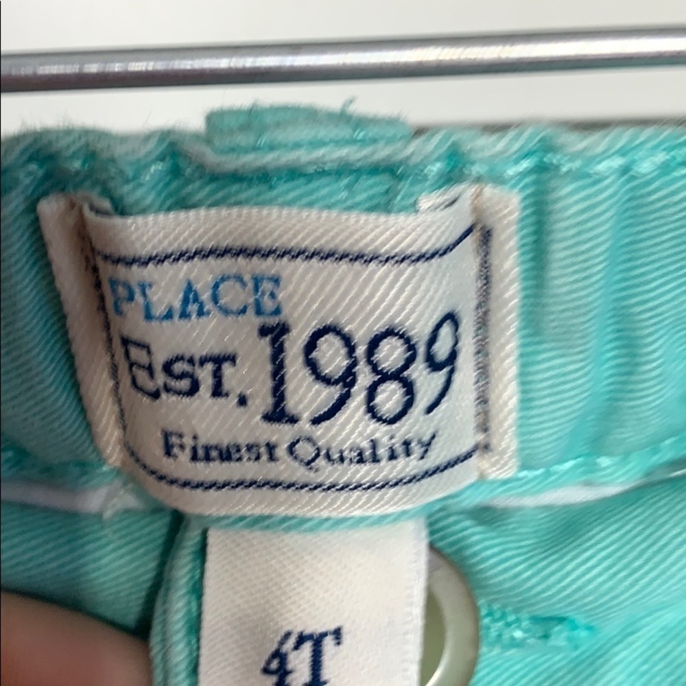 Children’s Place Teal Toddler embroidered Palm Tree Shorts 4T boy - Picture 7 of 9